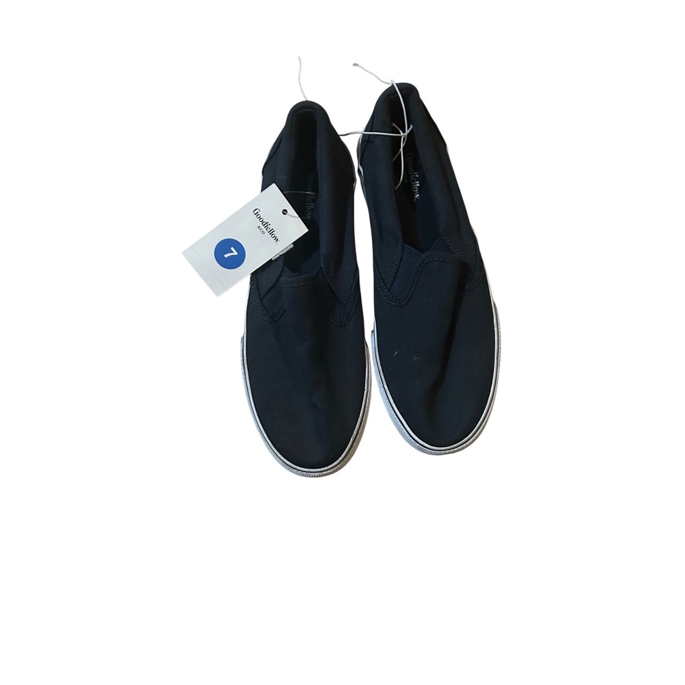 Goodfellow & Co Phillip Mens Navy Blue Canvas Slip On Sneakers Size 7 NEW